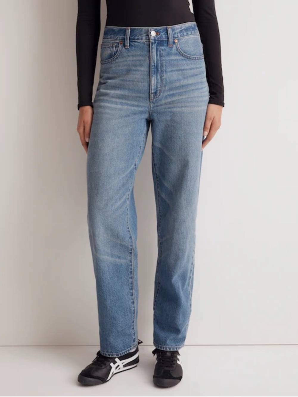 Madewell “Baggy Straight” Jean. Light wash. High rise.